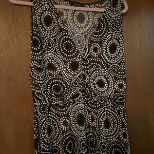 Lily Black, Brown and White Patterned Dress